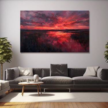 Pink Sunset Painting